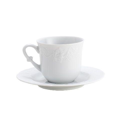 Imagem de Conjunto de 6 xícaras  café porcelana c/pires limoges vendange  100ml