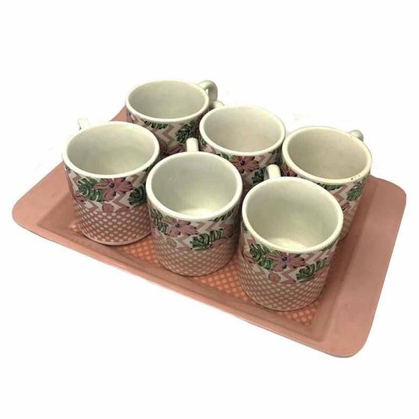 Conjunto De 6 Xicaras Para Café + Cafeteira Italiana - Fratelli Imagem de Conjunto De 6 Xicaras Para Café + Cafeteira Italiana