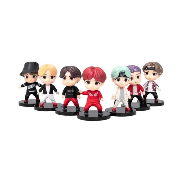 Imagem de Conjunto de 7 Figuras de Ação Bangtan Boys (BTS) - RM, Jin, Suga, J-Hope, Jimin, V e Jungkook