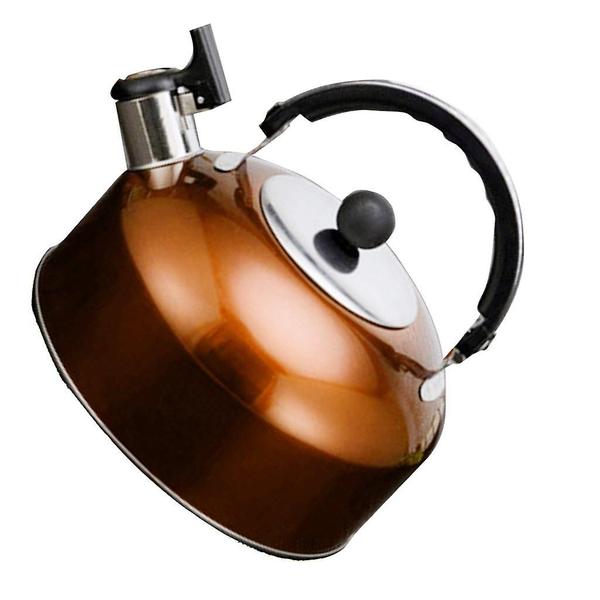 Imagem de Conjunto de aço inoxidável leve Camping Whistling Kettle Wokex 2,5 L