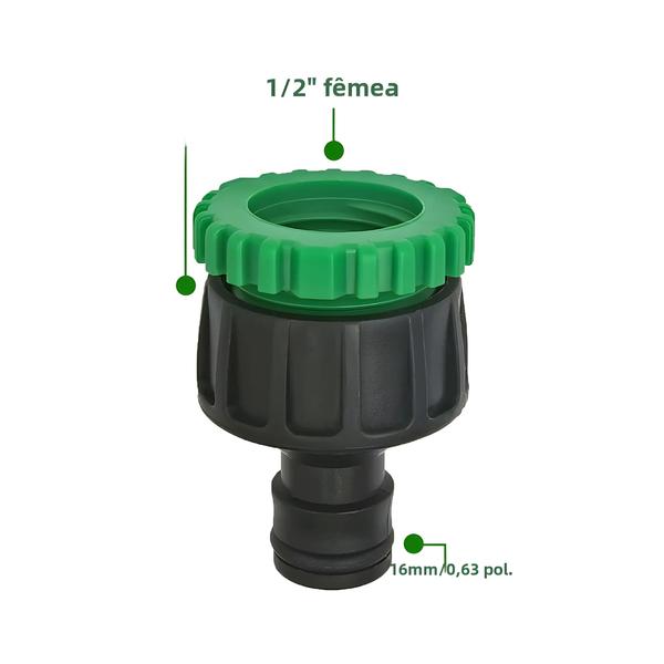 Imagem de Conjunto de Adaptador de Mangueira de Irrigação com Conector Rápido ABS