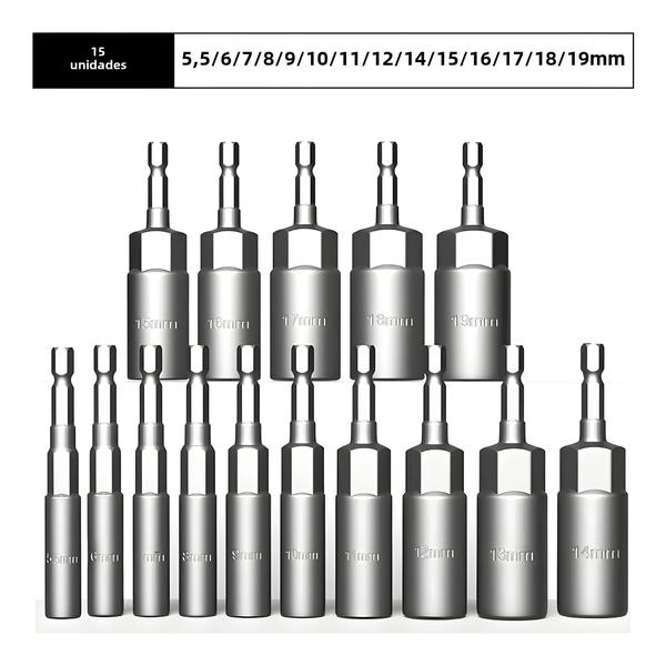 Imagem de Conjunto De Adaptador De Soquete De Impacto Profundo 5,5-19 Mm 1015 Unidades Conjunto De Ferramentas