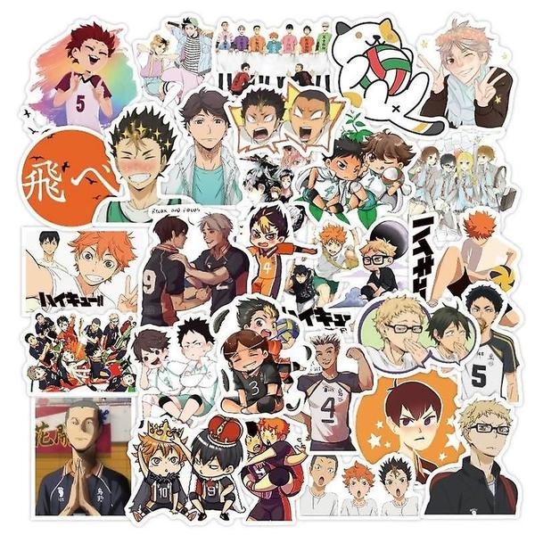 Imagem de Conjunto de adesivos Wokex Haikyuu, anime japonês, voleibol, 50 unidades