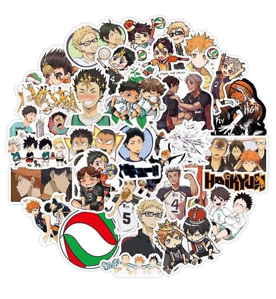 Imagem de Conjunto de adesivos Wokex Haikyuu, anime japonês, voleibol, 50 unidades