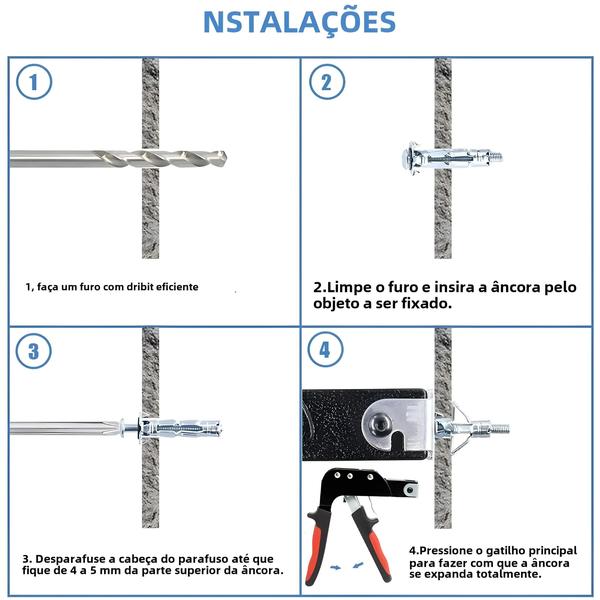 Imagem de Conjunto De Âncora De Drywall Autoperfurante Resistente Com Parafusos Para Âncoras De Parede De