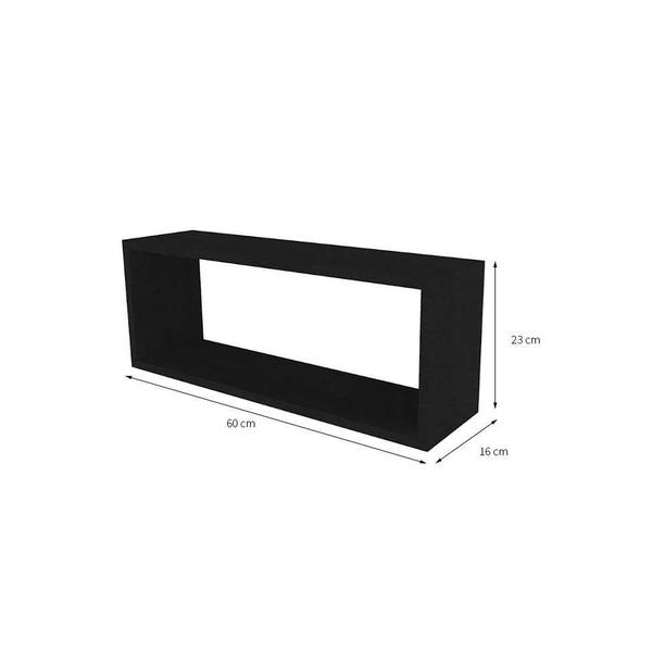 Conjunto de Aparador e 3 Nichos Balin Preto e Branco - Bramov Imagem de Conjunto de Aparador e 3 Nichos Balin Preto e Branco
