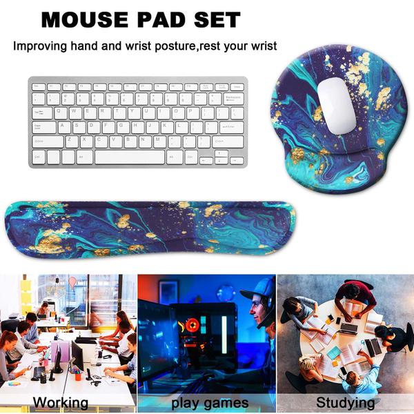 Imagem de Conjunto de apoios de pulso para teclado e mouse pad Jahosin KXMmandala