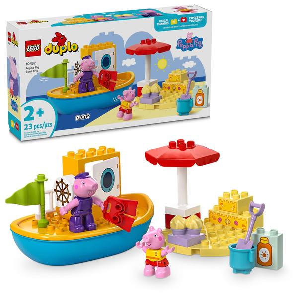 Imagem de Conjunto de aprendizagem de blocos de construção LEGO DUPLO Peppa Pig Boat Trip