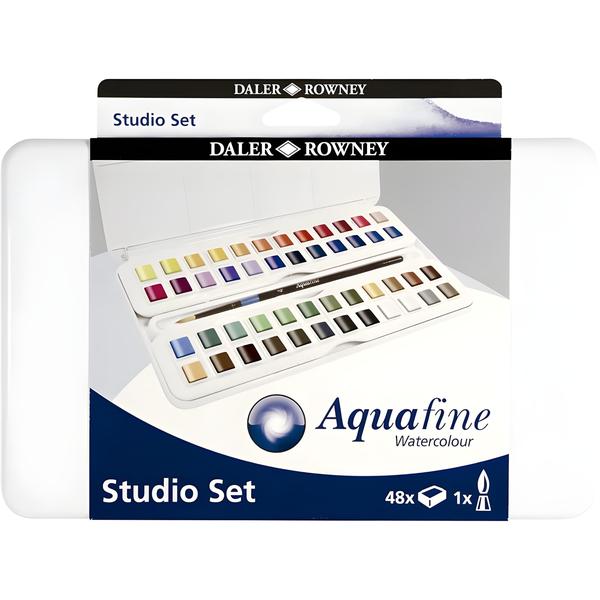 Imagem de Conjunto de Aquarelas em Pastilhas Daler Rowney Aquafine 48 Cores