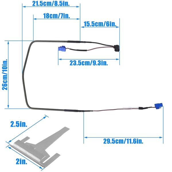 Imagem de Conjunto de aquecedor de descongelamento Wadoy DA47-00244U para Samsung