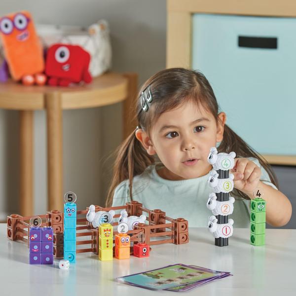 Imagem de Conjunto de atividades hand2mind Numberblocks Sheep Farm MathLink Cubes