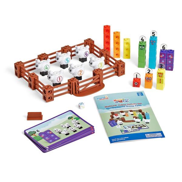 Imagem de Conjunto de atividades hand2mind Numberblocks Sheep Farm MathLink Cubes