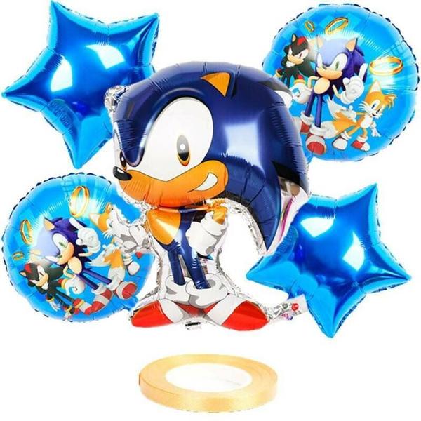 Imagem de Conjunto de balões de festa Sonic The Hedgehog Silver Color