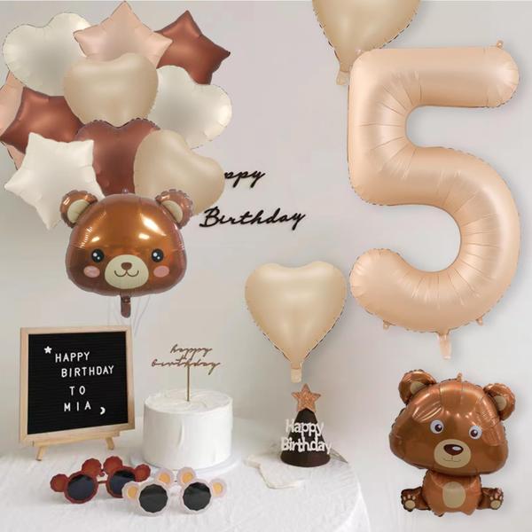 Imagem de Conjunto de balões Fezava, 23 peças, balões de urso, 40 cm, 5º aniversário