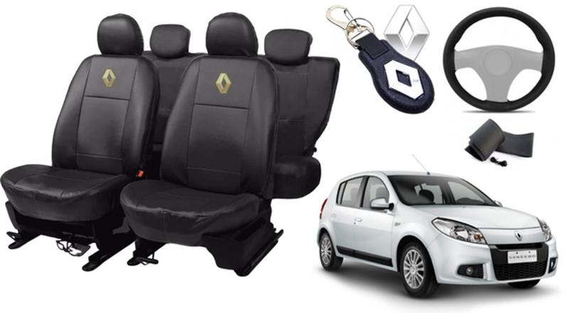 Imagem de Conjunto de Bancos de Couro para Renault Sandero 2016