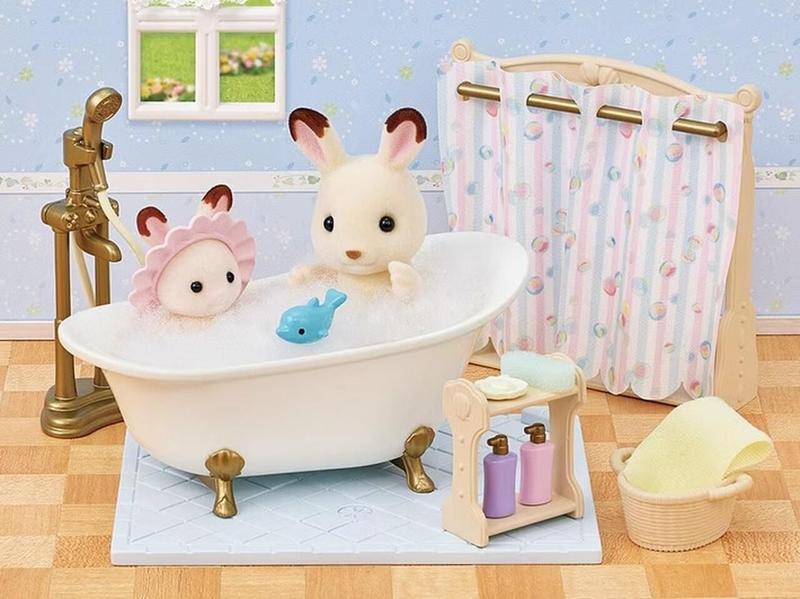 Conjunto De Banho E Chuveiro Sylvanian Families Epoch 5739 Imagem de Conjunto De Banho E Chuveiro Sylvanian Families Epoch 5739