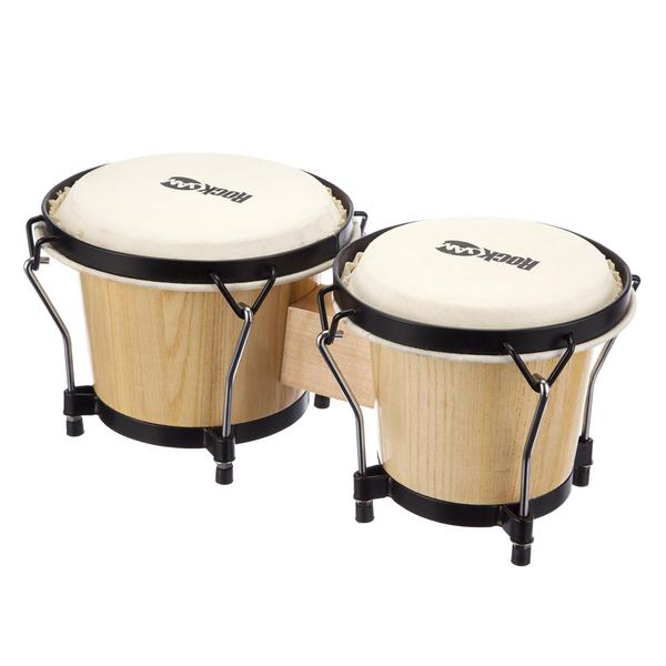 Imagem de Conjunto de bateria Bongo RockJam 7 e 8 com bolsa acolchoada e chave de afinação