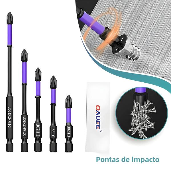 Imagem de Conjunto de Bits de Impacto Magnético Ph2 - Alto Torque e à Prova d'Água