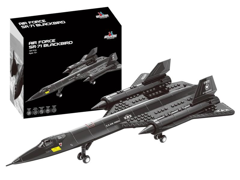 Imagem de Conjunto de blocos de construção Apostrophe Games SR-71 Blackbird Jet