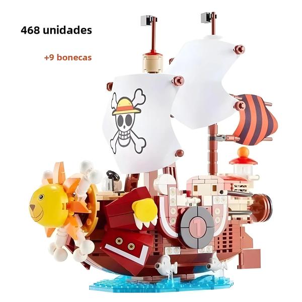 Imagem de Conjunto de Blocos de Construção de Navio Pirata Solar - 1484 Peças com Figuras