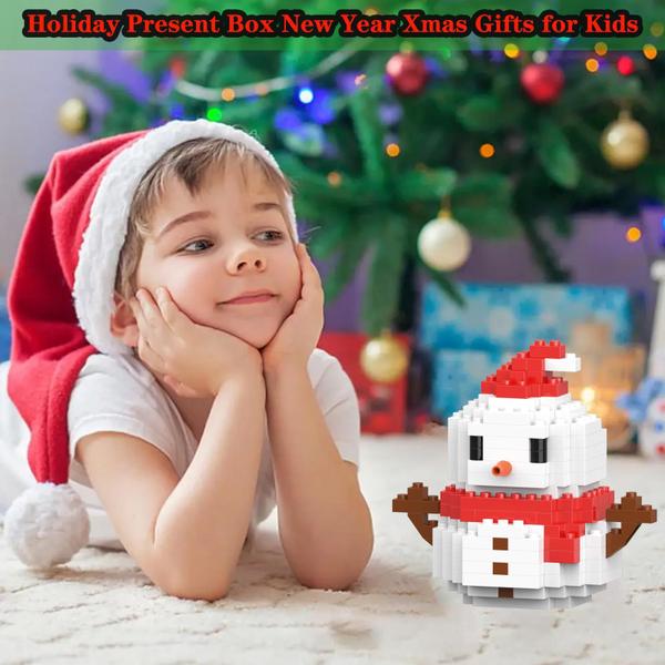 Imagem de Conjunto de blocos de construção HGCYCF Christmas Red Snowman com 174 unidades