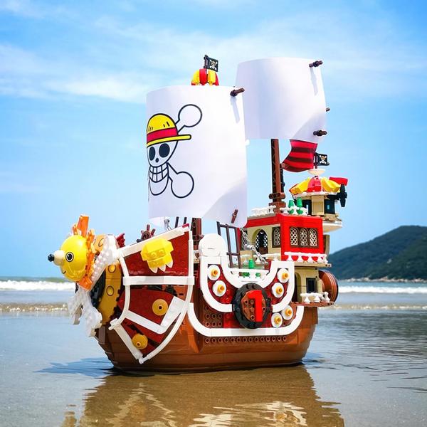 Imagem de Conjunto de blocos de construção HI-REEKE Thousand Sunny Pirate Ship