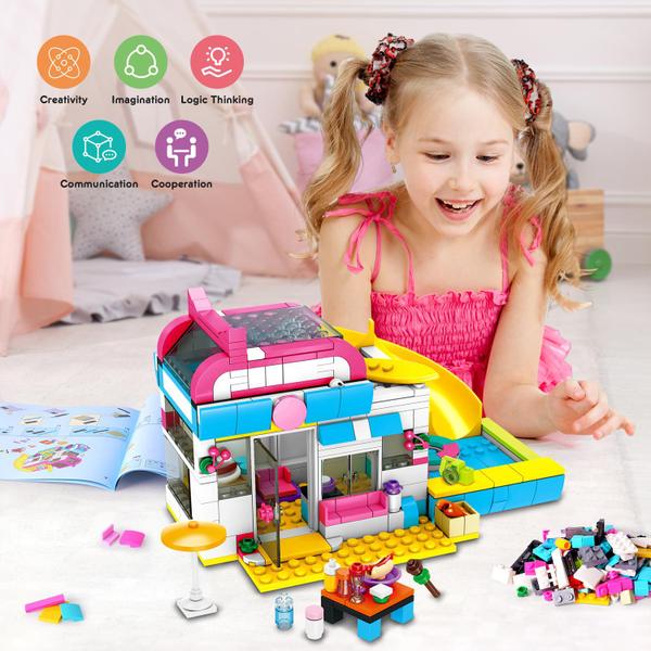 Imagem de Conjunto de blocos de construção HOGOKIDS 3 em 1 para meninas Camper Van 494 unidades