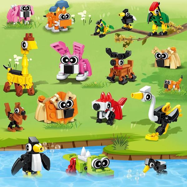 Conjunto de blocos de construção INSOON, pacote de 30 com 750 unidades de animais de 6 a 12 anos ou mais Imagem de Conjunto de blocos de construção INSOON, pacote de 30 com 750 unidades de animais de 6 a 12 anos ou mais