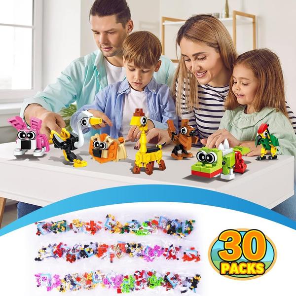 Conjunto de blocos de construção INSOON, pacote de 30 com 750 unidades de animais de 6 a 12 anos ou mais Imagem de Conjunto de blocos de construção INSOON, pacote de 30 com 750 unidades de animais de 6 a 12 anos ou mais