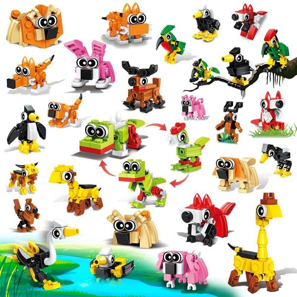 Conjunto de blocos de construção INSOON, pacote de 30 com 750 unidades de animais de 6 a 12 anos ou mais Imagem de Conjunto de blocos de construção INSOON, pacote de 30 com 750 unidades de animais de 6 a 12 anos ou mais