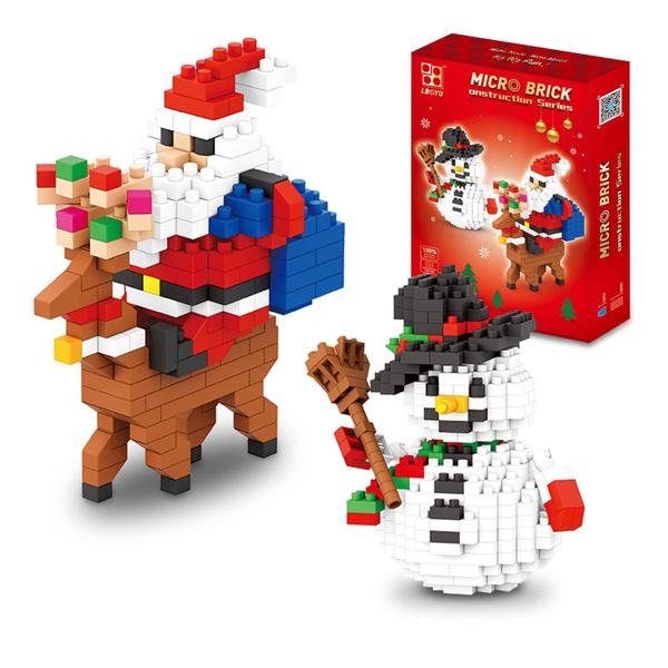 Imagem de Conjunto de blocos de construção LONTIME Christmas 2024 Santa Snowman 720 unidades