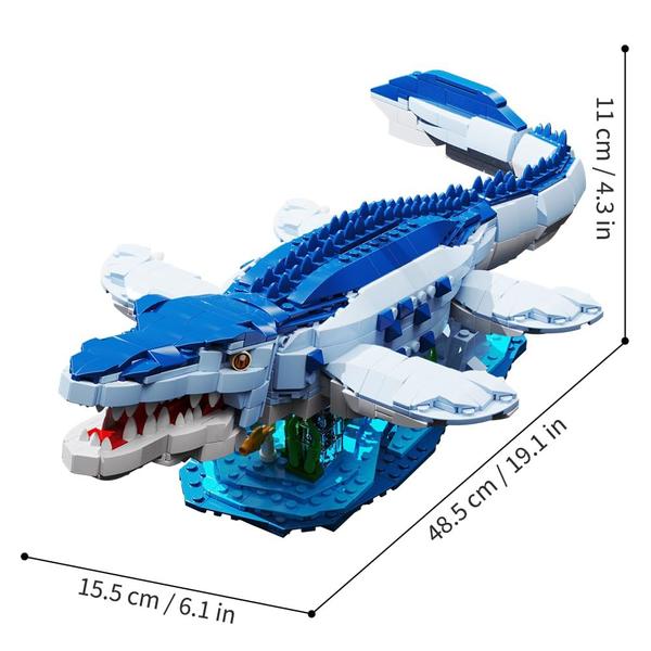 Imagem de Conjunto de blocos de construção Mesiondy Dinosaur 1158 peças para meninos