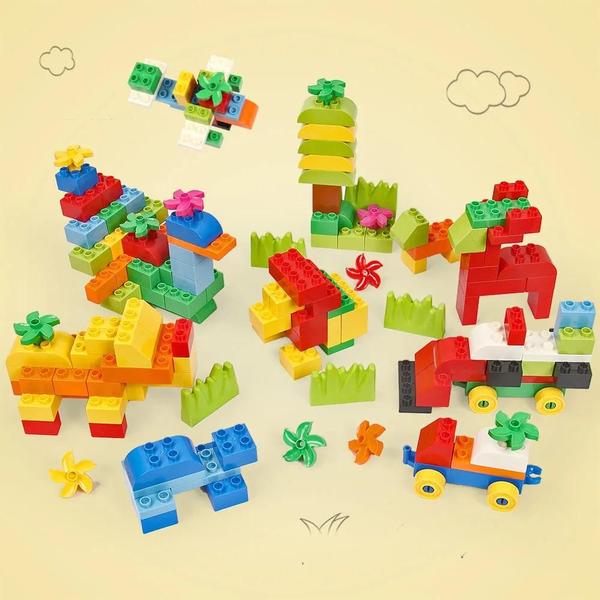 Imagem de Conjunto de blocos de construção multicoloridos para crianças, 150 peças, brinquedos clássicos,