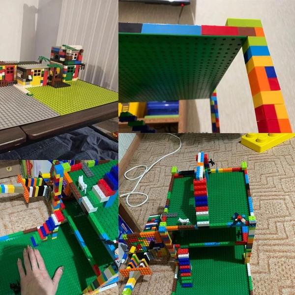 Conjunto de Blocos de Construção para Crianças - 6 Peças com Placas Base 32x32 e 32x16 Imagem de Conjunto de Blocos de Construção para Crianças - 6 Peças com Placas Base 32x32 e 32x16