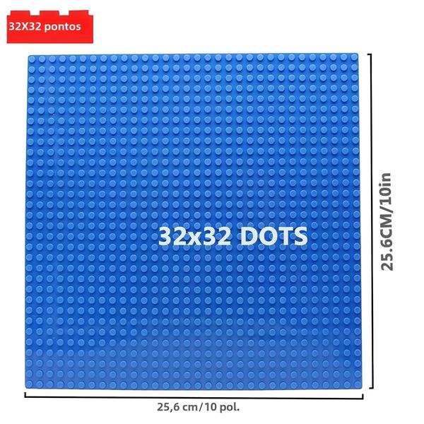 Conjunto de Blocos de Construção para Crianças - 6 Peças com Placas Base 32x32 e 32x16 Imagem de Conjunto de Blocos de Construção para Crianças - 6 Peças com Placas Base 32x32 e 32x16