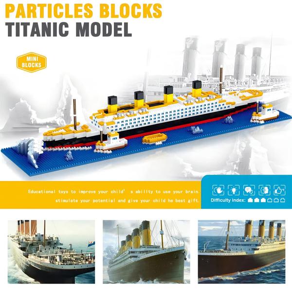 Imagem de Conjunto de blocos de construção SEASUN Titanic Ship Micro Mini 1860 unidades