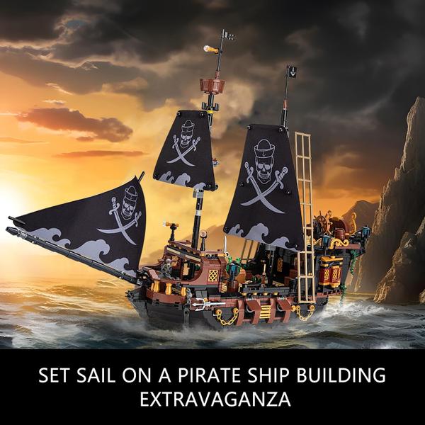 Imagem de Conjunto de blocos de construção Sillbird Pirate Ship 1282 unidades para crianças maiores de 8 anos