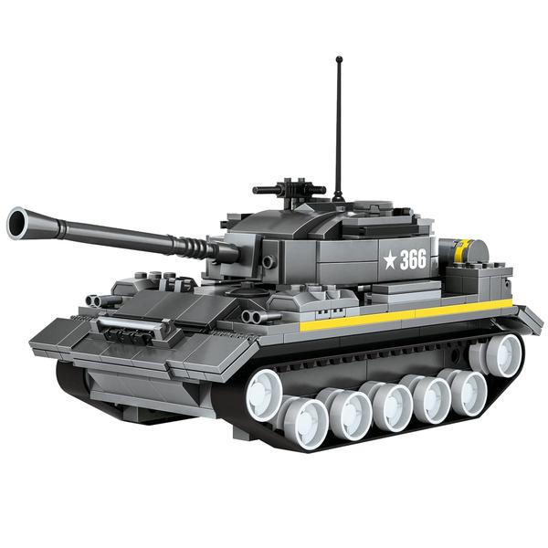 Conjunto de blocos de construção: tanque militar, 340 unidades, forças armadas, mais de 10 anos - Apostrophe Games Imagem de Conjunto de blocos de construção: tanque militar, 340 unidades, forças armadas, mais de 10 anos