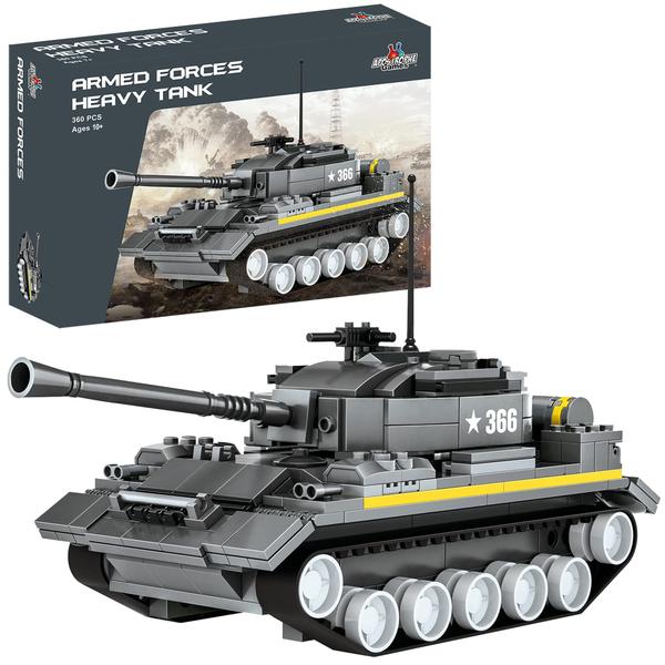 Conjunto de blocos de construção: tanque militar, 340 unidades, forças armadas, mais de 10 anos - Apostrophe Games Imagem de Conjunto de blocos de construção: tanque militar, 340 unidades, forças armadas, mais de 10 anos