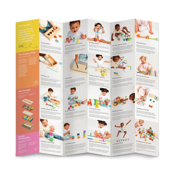 Conjunto de blocos Lovevery Solid Wood, 70 peças, 18 cores, 18 meses ou mais Imagem de Conjunto de blocos Lovevery Solid Wood, 70 peças, 18 cores, 18 meses ou mais
