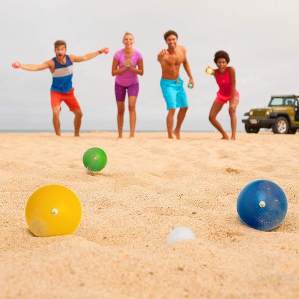 Imagem de Conjunto de bolas de bocha Franklin Sports 100 mm de madeira com 8 bolas + Pallino