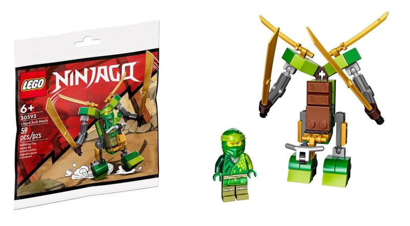 Imagem de Conjunto de bolsas plásticas Toy LEGO Ninjago Lloyd Suit Mech 30593