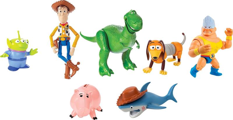 Imagem de Conjunto de bonecos de ação Mattel Disney Toy Story 7 Woody Slinky