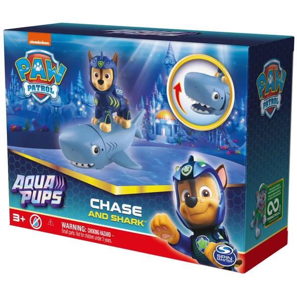 Imagem de Conjunto de bonecos de ação Paw Patrol Aqua Pups Chase com tubarão