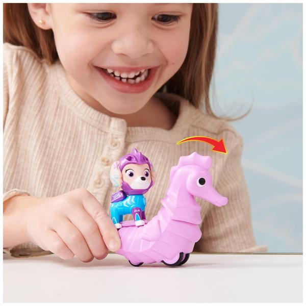 Imagem de Conjunto de bonecos de ação Paw Patrol Aqua Pups Coral com cavalo marinho