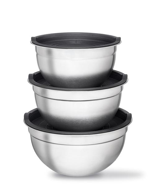 Conjunto de Bowls Bumper em Inox com Tampa Hermética Kit Tigelas Multiuso Cozinha - Bumper Magazine