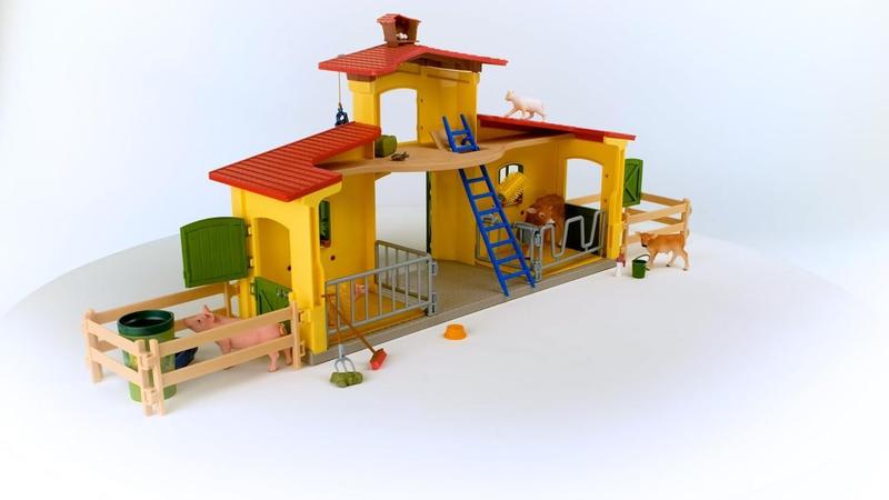 Imagem de Conjunto de brinquedos Animal Farm Schleich Farm World 92 unidades para crianças a partir de 3 anos