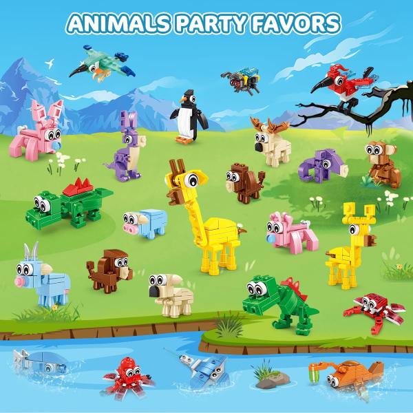 Imagem de Conjunto de brinquedos Building Block INSOON Animal Party Favors, 810 unidades