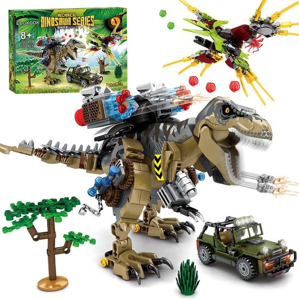 Imagem de Conjunto de brinquedos Building Blocks Mesiondy Dinosaur Park 725 unidades