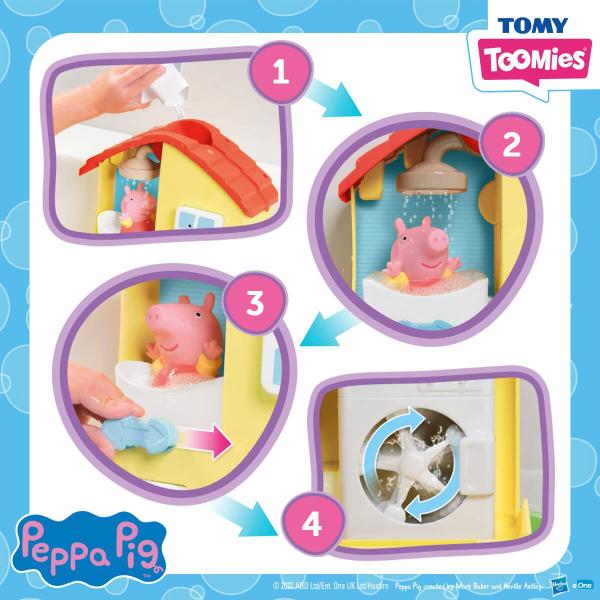 Conjunto de brinquedos de banho TOMY Peppa Pig House Toddler 18 meses ou mais Imagem de Conjunto de brinquedos de banho TOMY Peppa Pig House Toddler 18 meses ou mais